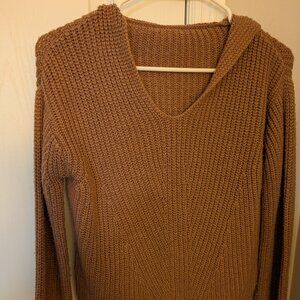 Brown Sweater with Hood